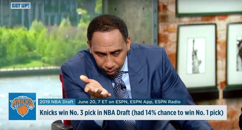 Illustration for article titled Stephen A. Smith Wrings Emmy-Worthy Performance Out Of Knicks' Lottery Agony